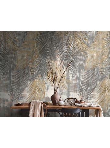 A.S. Création Tapete Palm Elegance in Grau-Gold
