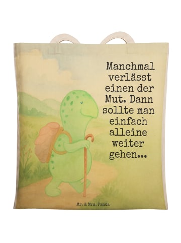 Mr. & Mrs. Panda shopping bag Schildkröte Wanderer Design mit Sp... in Weiß