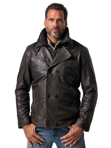 JP1880 Lederjacke in mahagoni