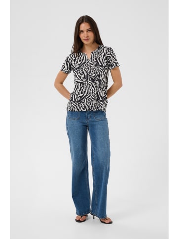 Kaffe T-shirt KAbella Regular fit in Black Deep/Chalk s animal