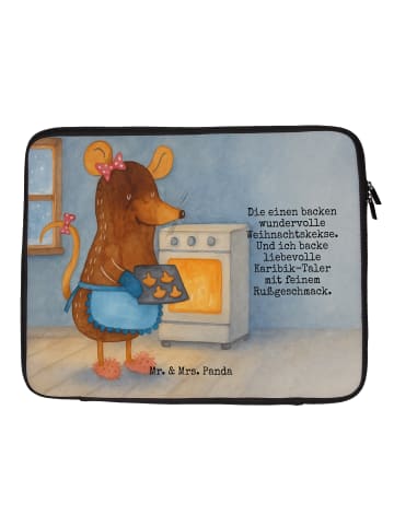 Mr. & Mrs. Panda Notebook Tasche Maus Kekse Design mit Spruch in Weiß