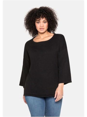 sheego Pullover in schwarz