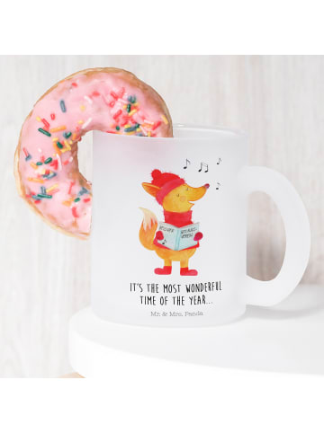 Mr. & Mrs. Panda Kaffeebecher Fuchs Sänger mit Spruch in Transparent