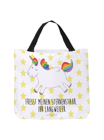 Mr. & Mrs. Panda Schultasche Einhorn Happy mit Spruch in Weiß