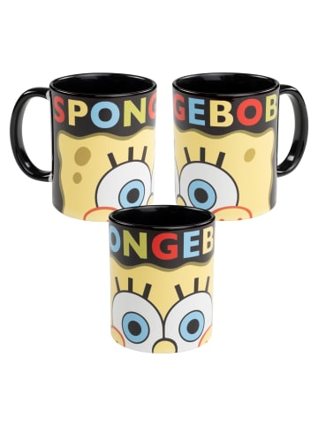SpongeBob Spongebob Schwammkopf Tasse Kaffeetasse Becher 320 ml in schwarz