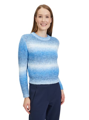 BETTY & CO Strickpullover mit Rundhalsausschnitt in Blue/ Dark-Blue