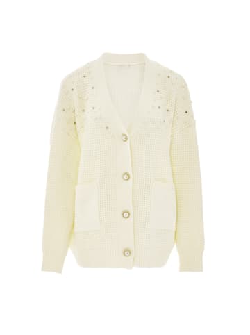 caissa Damen Strickjacke in Wollweiss