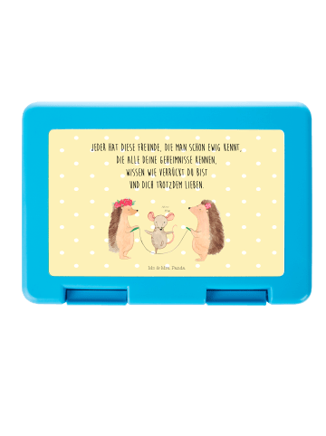 Mr. & Mrs. Panda Lunchbox Igel Seilhüpfen mit Spruch in Gelb Pastell