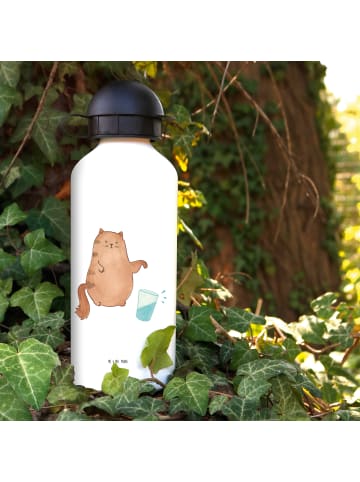 Mr. & Mrs. Panda Kindertrinkflasche Katze Wasserglas ohne Spruch in Weiß
