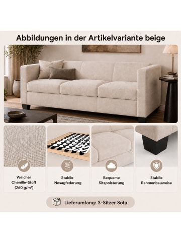 MCW 3er Sofa Lille, Beige