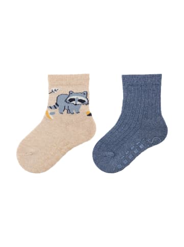 Sterntaler ABS Socken 2er-Pack Waschbär in natur