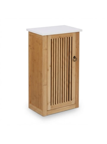 relaxdays Badezimmerschrank in Natur/ Weiß - (B)34,5 x (H)60 x (T)21 cm