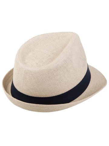 styleBREAKER Trilby Hut in Natur / Midnight-Blue