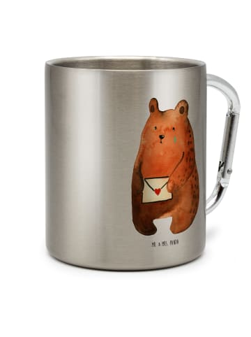 Mr. & Mrs. Panda Kaffeetasse Bär Vermissen ohne Spruch in Silber