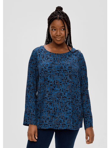 TRIANGLE Bluse langarm in Blau