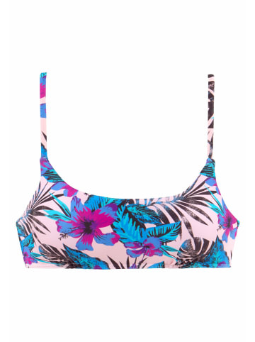 Venice Beach Bustier-Bikini-Top in rosa-bedruckt