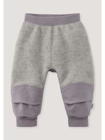 Hessnatur Hessnatur Wollfleece Hose mit Softshell aus Bio-Merinowolle in hellgrau