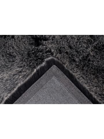 Kayoom Hochflor Teppich Tender 125 in anthrazit - rechteckig