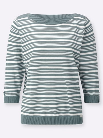 WITT WEIDEN Ringel-Pullover in jade-ecru-geringelt