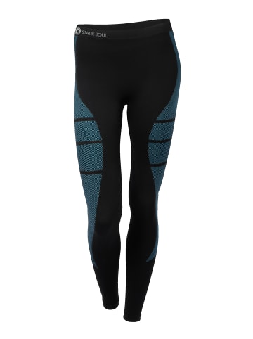 Stark Soul® Skiunterwäsche - Hose Funktionswäsche in schwarz/türkis