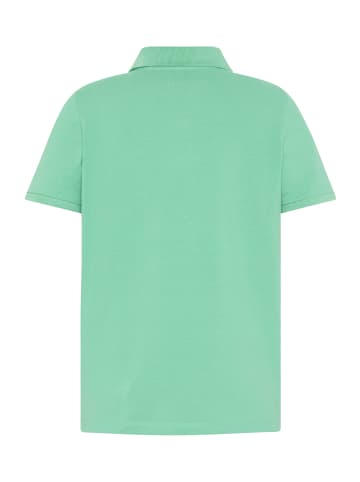 Polo Sylt Poloshirt mit Label-Stitching in Türkis