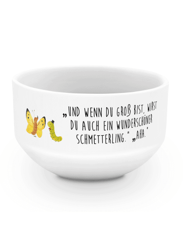 Mr. & Mrs. Panda salatschälchen Raupe Schmetterling mit Spruch in Weiß