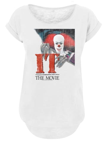 F4NT4STIC Long Cut T-Shirt IT Film ES Stephen King Distressed in weiß