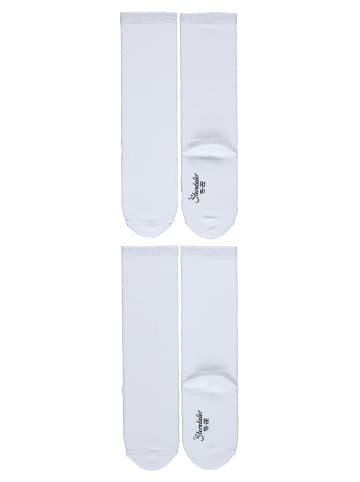 Sterntaler Kniestrümpfe 2er-Pack uni in weiß