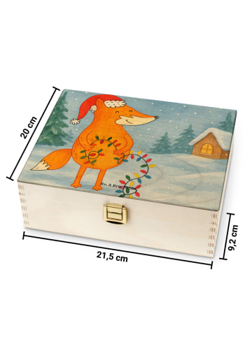 Mr. & Mrs. Panda Teebeutel Aufbewahrung Fuchs Weihnachten Design... in Weiß