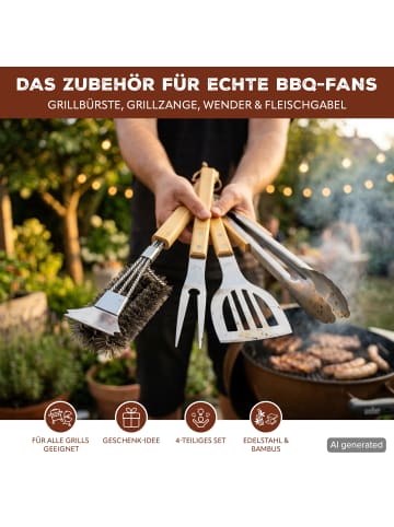 eluno Grillbesteck 4er-Set