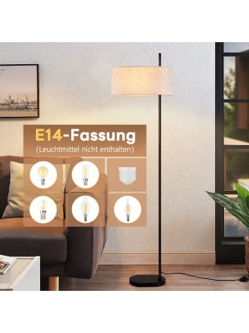 ZMH Stehlampe in schwarz 1-flammige E27