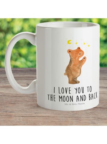 Mr. & Mrs. Panda Mehrwegbecher Verliebter Bär mit Spruch in Weiß