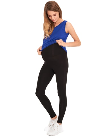 Cool Mama Schwangerschafts-Leggings Basic in SCHWARZ