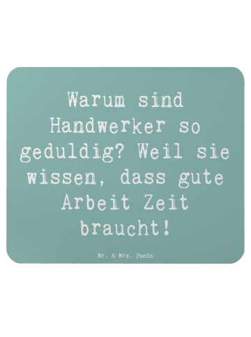 Mr. & Mrs. Panda Mauspad Spruch Handwerker Geduld mit Spruch in Meeresbrise