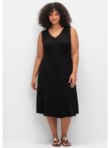 sheego Jerseykleid in schwarz