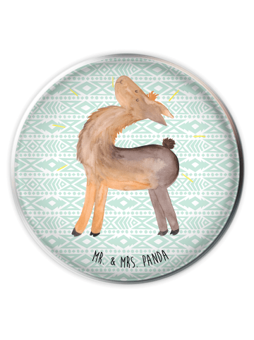 Mr. & Mrs. Panda waschbeckenstöpsel Lama Stolz ohne Spruch in Aztekenblau