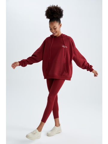 DeFacto Kapuzensweatshirt SWEATSHIRT in Bordeaux