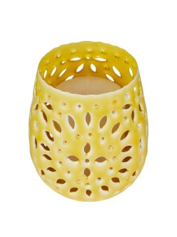 Butlers Windlicht BLUE MAROCCO in Gelb