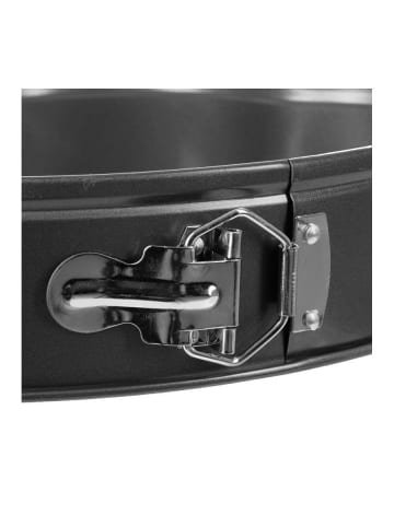 5five Simply Smart Backform, Blatt mit Herzmotiv, Antihaft in Schwarz, (B) 23 x (H) 6,5 x (L) 24 cm