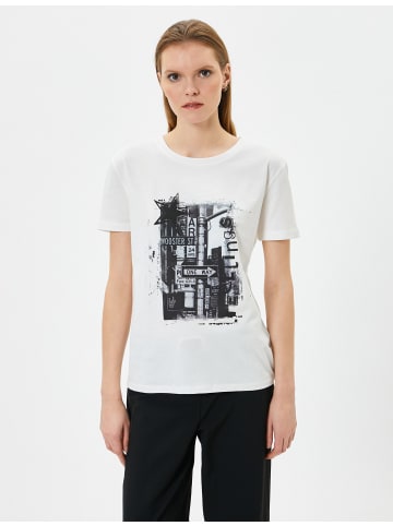 KOTON T-shirt in Weiß