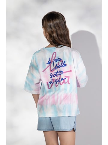 Coccodrillo Baumwoll-T-Shirt mit kurzen Ärmeln in hellblau