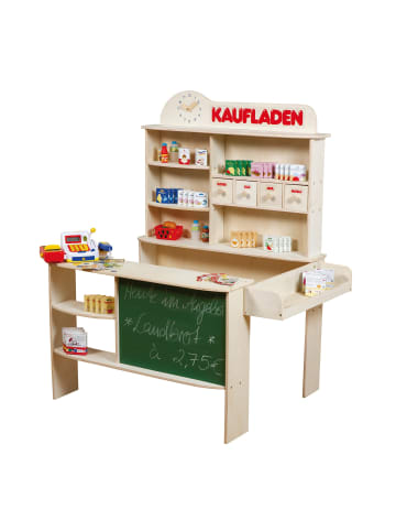 roba Kaufladen mit Zubehör, 4 Schubladen, Uhr, Tafel, Theke & Seitentheke