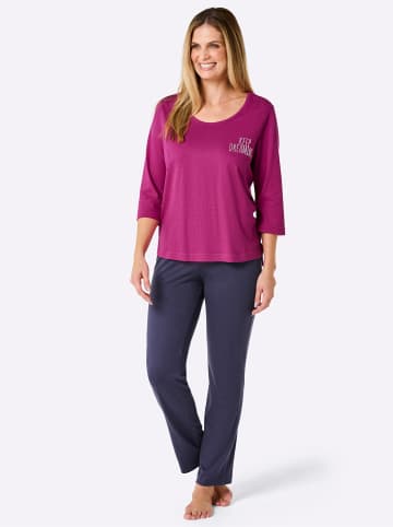 WITT WEIDEN Schlafanzug in magenta-marine