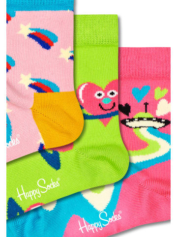 Happy Socks 3 Paar Socken Kids Hearts and Stars Geschenk Box in Mehrfarbig