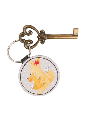 Mr. & Mrs. Panda Taschenanhänger Fuchs Mama ohne Spruch in Grau Pastell