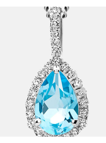 Diamant L'éternel Halskette aus 375 Weißgold mit Diamant mit Topas