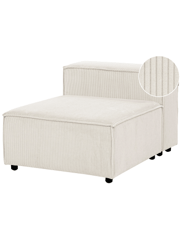 Beliani Sofaelement ARDAL in Weiß/Schwarz - (W) 88 x (H) 68 x (L) 120 cm