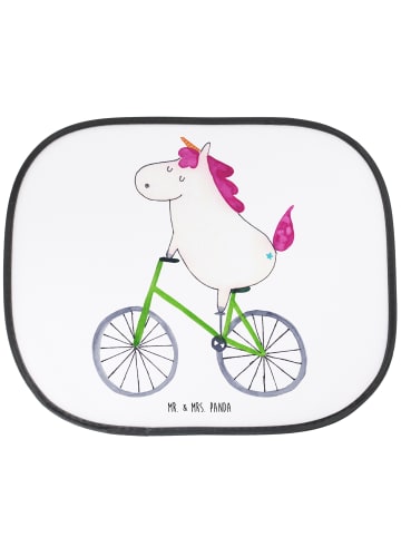 Mr. & Mrs. Panda Scheibenschutz Auto Einhorn Radfahrer ohne Spruch in Weiß