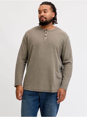 JACK & JONES PLUS Langarm-T-Shirt in Crocodile