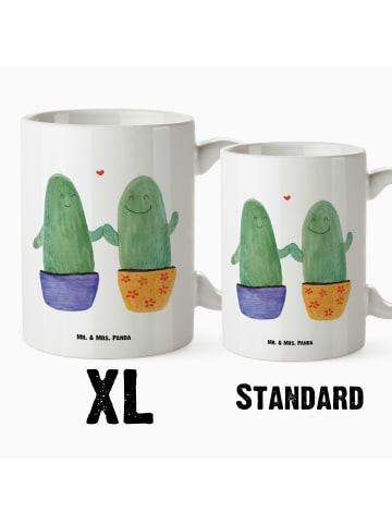 Mr. & Mrs. Panda XL Tasse Kaktus Liebe ohne Spruch in Weiß